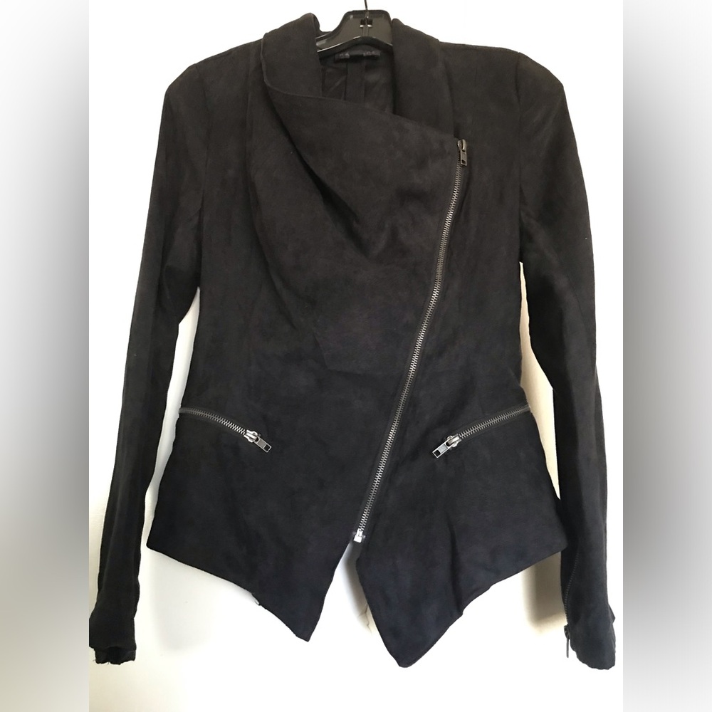 RAMPAGE  M Stylish Black Women's Jacket Like new Made out of swede like fabric